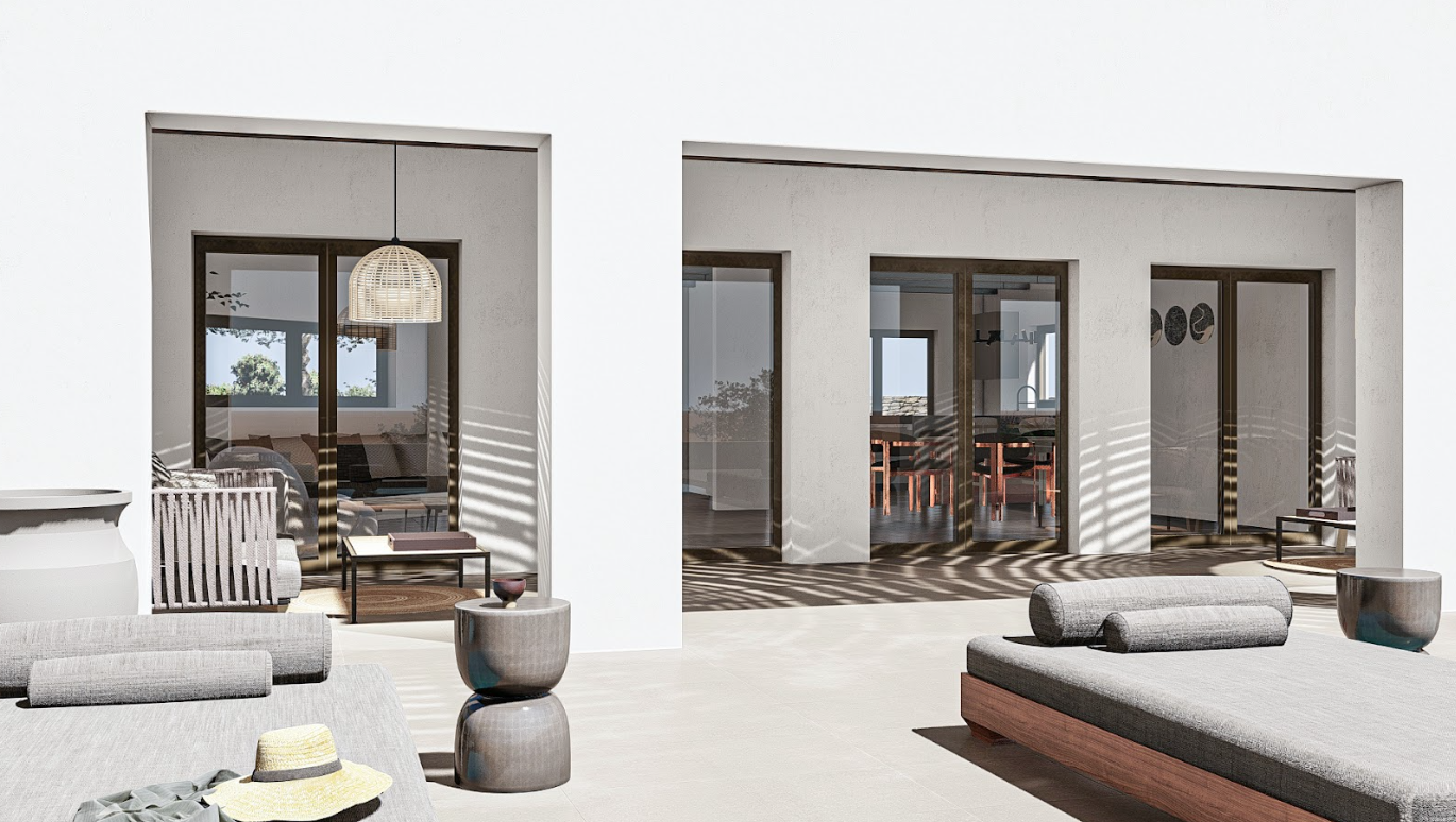 Interior living and dining areas