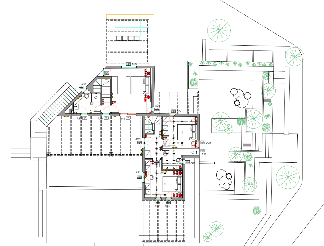 First floor plan and notes